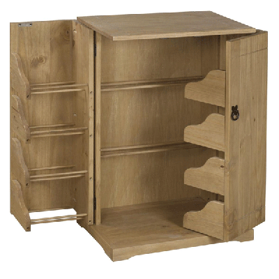 Waltham Solid Waxed Light Pine DVD Storage Unit Stand - Natural