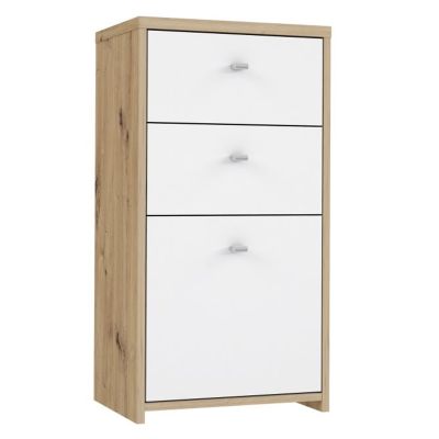 BEACON Oak Finish Chest of Drawers - Tallboy, Small-sized, 2 Drawers