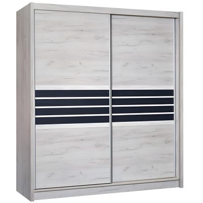 Sliding Wardrobe - DACORUM 2 Door Wardrobe Oak-Craft 203cm