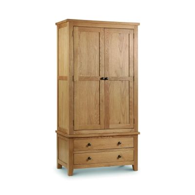 Wardrobe - MARCH 2 Door 2 Drawer Wardrobe Oak 97cm
