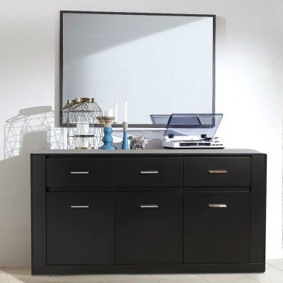 Bravo-09 Large Sideboard Cabinet - Black Matt