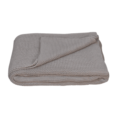 Hand Knitted Bliss Double Bed Size Throw - Grey