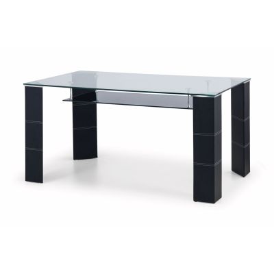 Greenwich Black Glass Dining Table