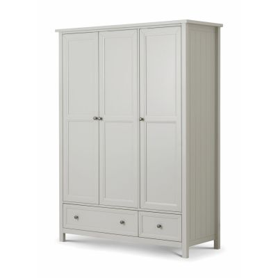 Wardrobe - MALTON 3 Door Wardrobe Grey 135.5cm