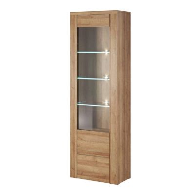 Rainbow 05 Tall Display Cabinet - Oak Riviera