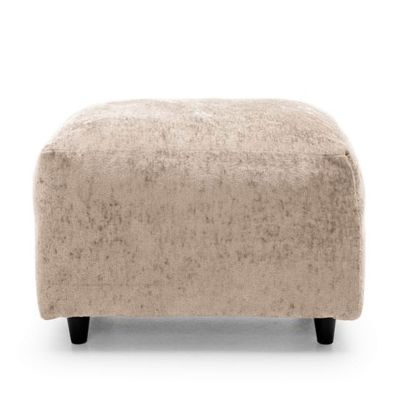 Gilliver Crushed Chenille Footstool - Cream