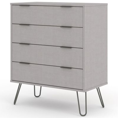 ARTA Grey Chest of Drawers - Medium-sized, 4 Drawers
