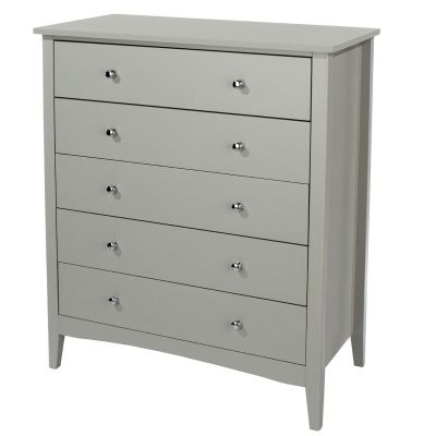 CASCAIS Grey Chest of Drawers - Medium-sized, 5 Drawers