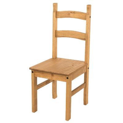 Corona Solid Pine Dining Chairs x 2 - Pine