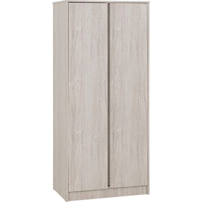 Wardrobe - MALDEN 2 Door Wardrobe Urban Snow 80cm