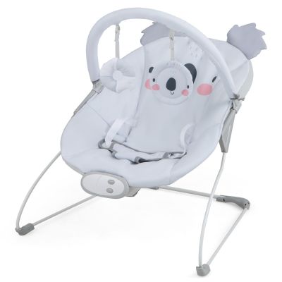 Portable Baby Bouncer with Detachable Toy Bar - Grey