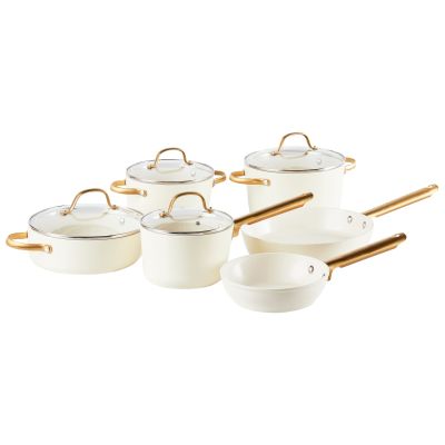 TLIEE PRO 10 Piece Pan Set Off-White