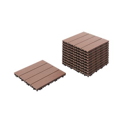 Outdoor Flooring ATELETA Wood-Plastic Composite (WPC) Brown