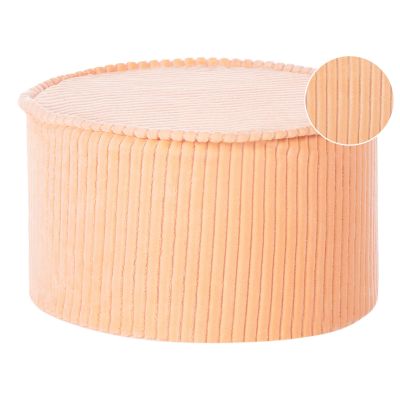 Velvet Pouffe 40 x 25 cm Peach Pink ZIKRIA