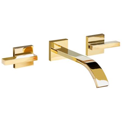 BARTONWELL Wall Mounted Basin Mixer Tap Brass - Gold