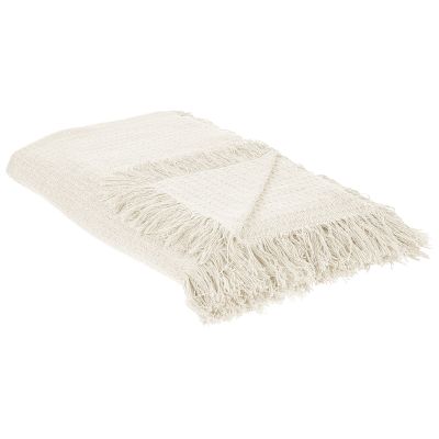 Bedspread YERBENT Cotton 150 x 200 cm Off-White