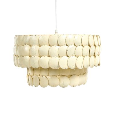 SKELWELL Coconut Shell Chandelier - Beige
