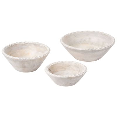 DROXFORDEN Set of 3 Bowls Mango Wood - Light Brown
