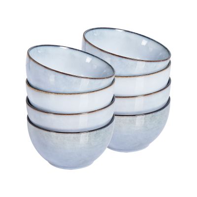 DAYDON Set of 8 Bowls Stoneware - Light Blue