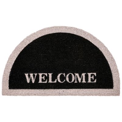 PEMBERLEIGH Text Coir Doormat - Black