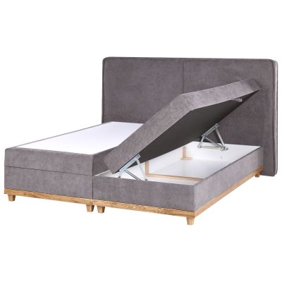 DELLIS II Divan Bedframe Fabric 160 x 200cm EU Kingsize Bed Taupe