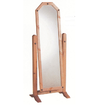 Waltham Solid Waxed Light Pine Cheval Mirror - Natural