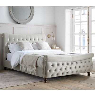 Birlea Copenhagen Warm Stone Fabric Bed Frame - Super Kingsize 6ft