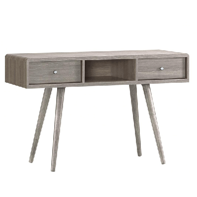Dressing Table - ASHISH 2 Drawer Dresser Grey Oak Effect 120cm