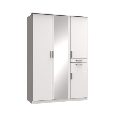 Wardrobe - KODERA 3 Door Wardrobe White 135cm