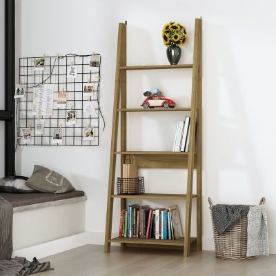 Tiva Ladder Bookcase - Oak