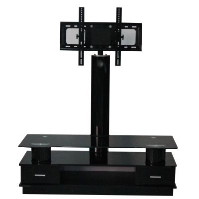 London 2 Drawer TV Stand with Bracket - Black 