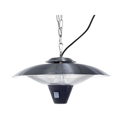 Patio Heater Silver Metal 51 cm Ceiling Mounted 1800W