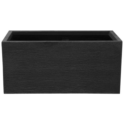 Plant Pot Black Fibre Clay 80 x 37 x 38 cm Indoor Outdoor Rectangular Planter 
