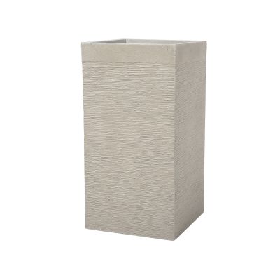 Garden Tall Clay Flower Plant Pot 40x40x77 cm UV Resistant Beige 