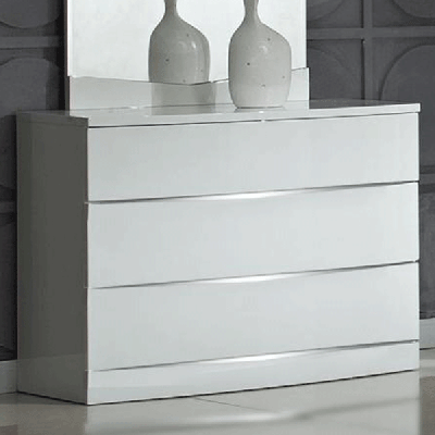 ARCATA White Chest of Drawers - Large-sized, 3 Drawers, Ready Assembled