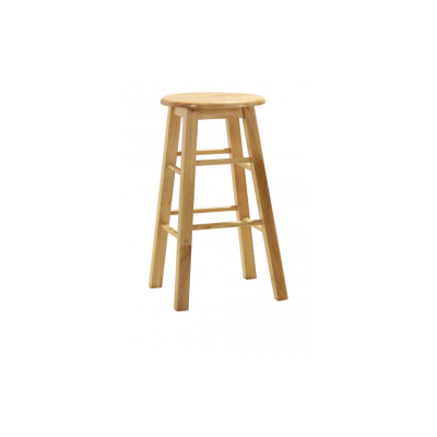 Saltash Solid Wooden Bar Stool 29 inches in Pair Set - Natural