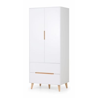Wardrobe - ASTRAL 2 Door Wardrobe White 80cm