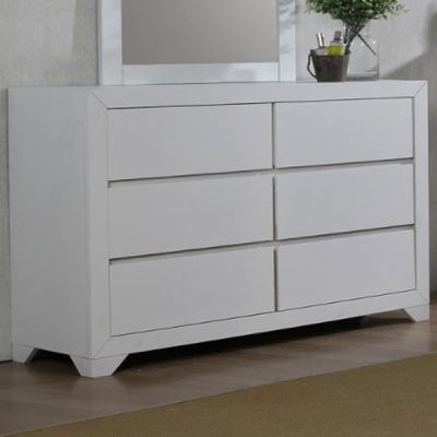 Dressing Table - ROSAMUND 6 Drawer Dresser Sonoma Oak 120cm