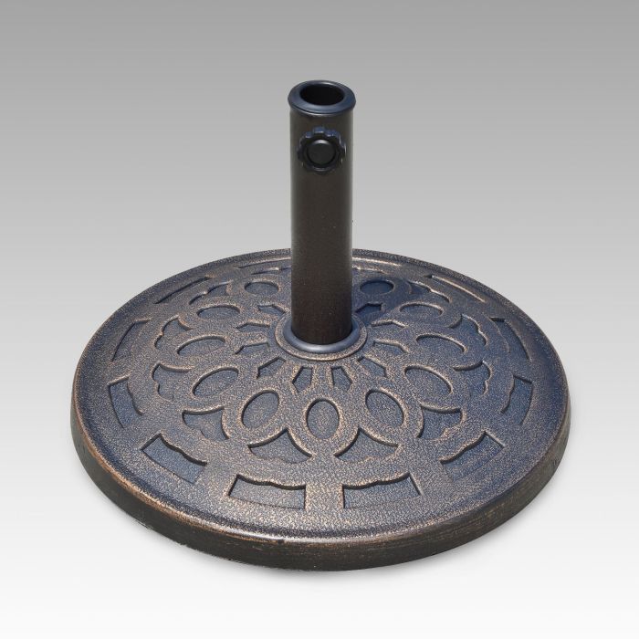 14kg Round Bronze Patterned Umbrella Base Stand