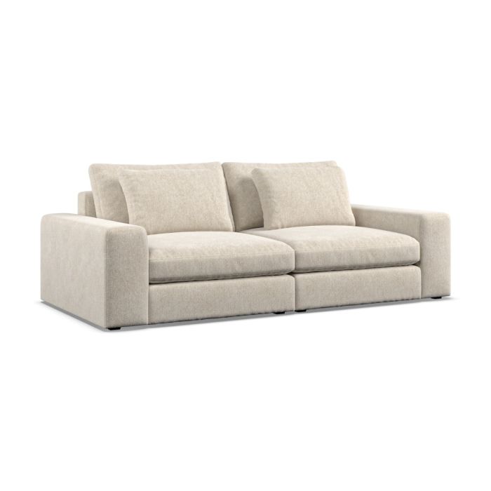 2 Seater Sofa - SOVA Fabric Ivory