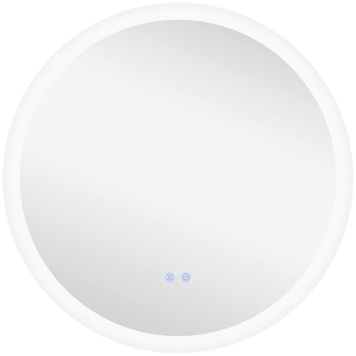 Round LED Bathroom Mirror with Anti-Fog and Memory Function