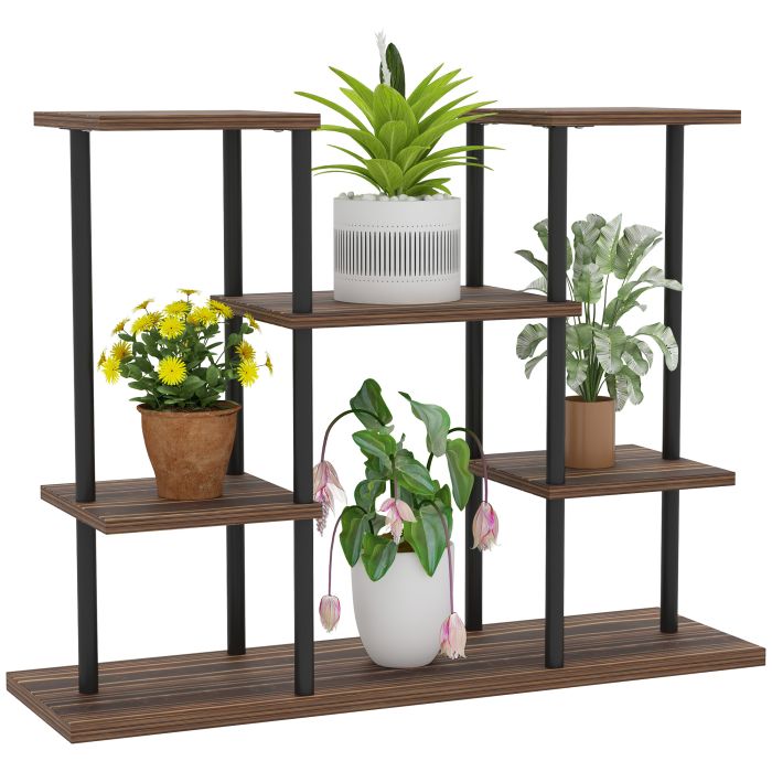 SUNVISTA Four-Tier Wooden Shelf Plant Stand