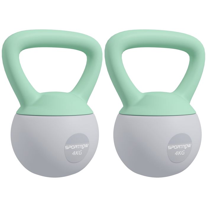 Gym Accessories - 4kg Soft Kettlebell Set with Non Grey 19cm