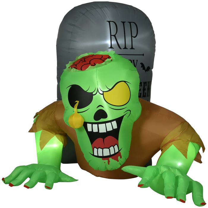 Yangon 5ft LED Halloween Inflatable Ghost and Tombstone