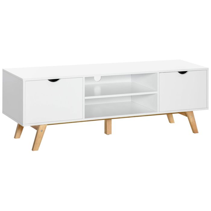 Particle Board 4-Compartment Media Unit White