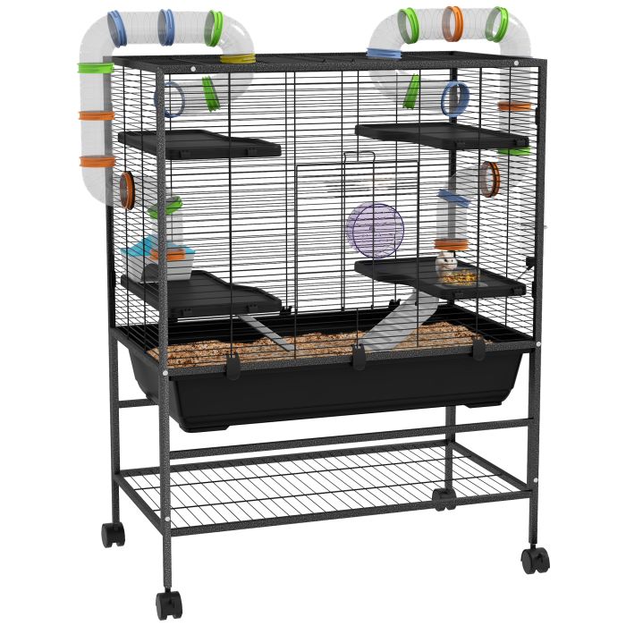 Shelley Large Hamster Cage Gerbil Cage with Tubes Storage Shelf - Fun Habitat