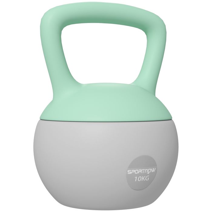 McAlpin 10KG Kettlebell with Non-Slip Handle for Home Gym Weight - Grey and Green