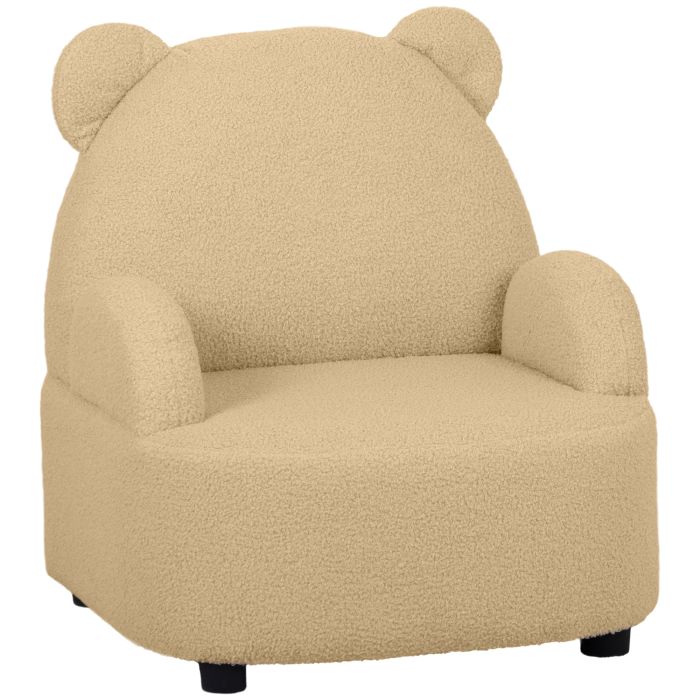 Kinsey Kids Bear Shaped Sofa Armchair for Bedroom Playroom - Khaki
