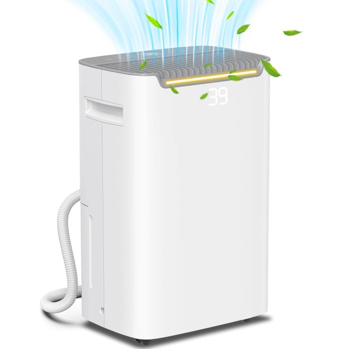 Room Dehumidifier - 20L Day Dehumidifier 2.5L Water Tank White 32cm