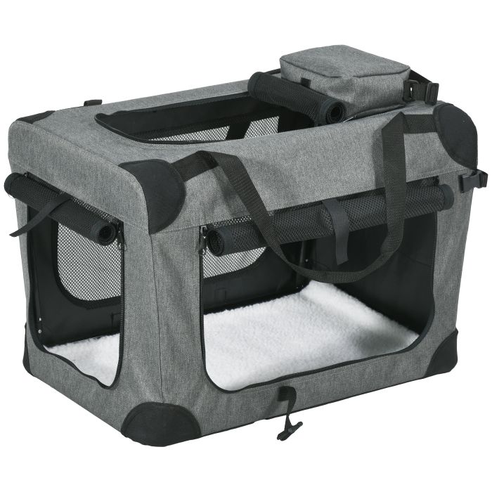 Oxford Fabric Folding Pet Carrier Bag Grey